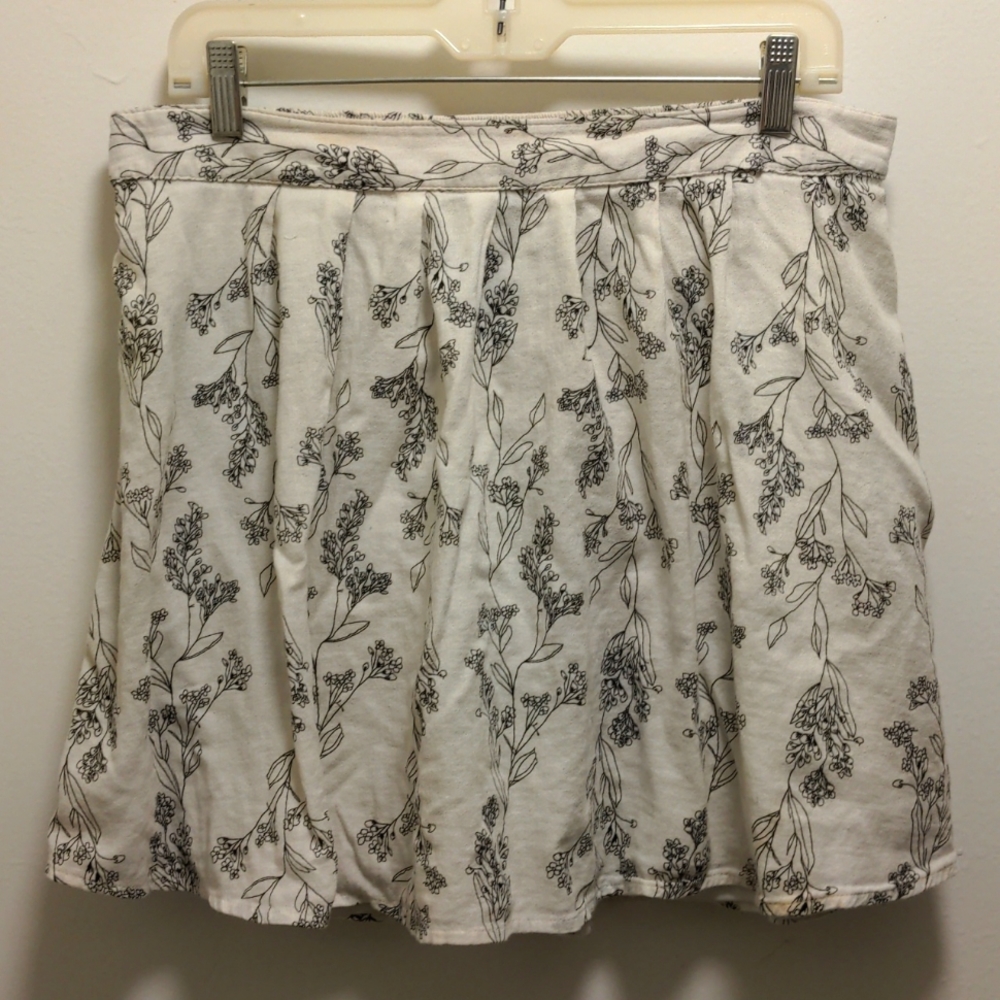 Floral Cotton Short Skirt